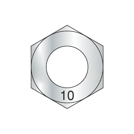 Newport Fasteners Hex Nut, M16-2.00, Steel, Class 10, Zinc Plated, 13 mm Ht, 300 PK 302416